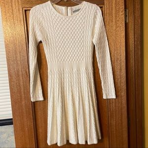 Cream colored sweater dress
